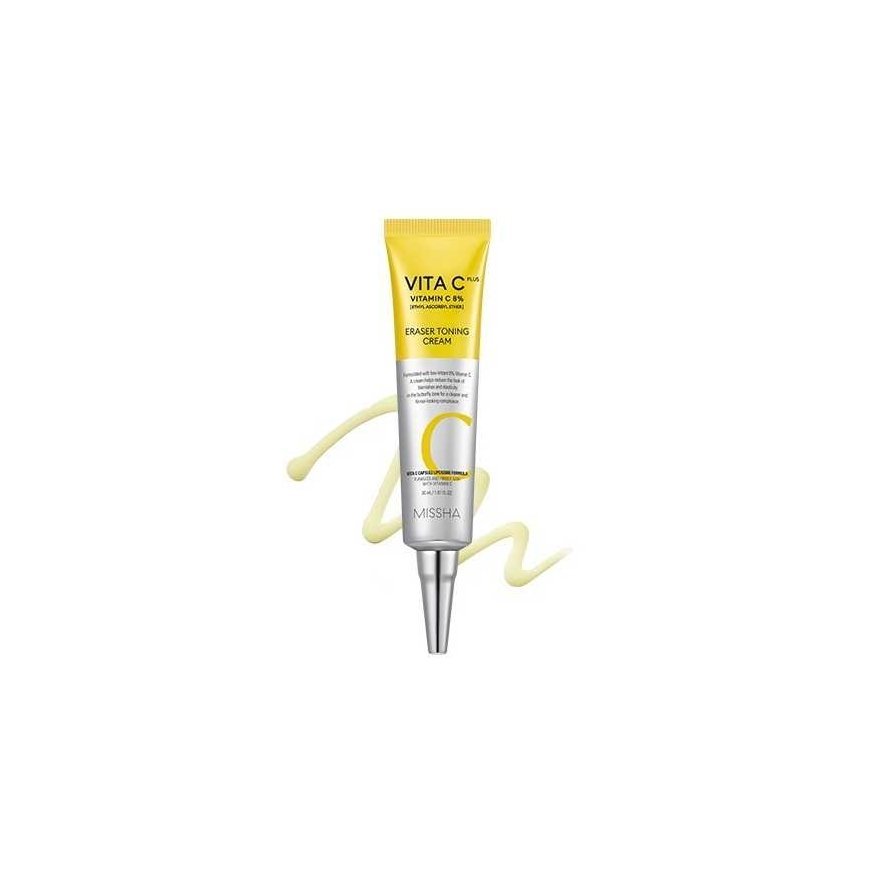 Missha Anti-Age Vita C Plus Eraser tonizuojantis kremas - Šviesinantis odos kremas - 30 ml – 2
