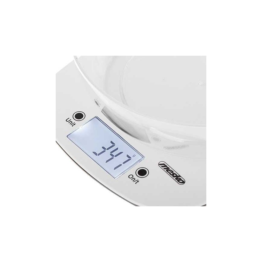 Mesko MS 3179 white Kitchen scale with bowl – 3