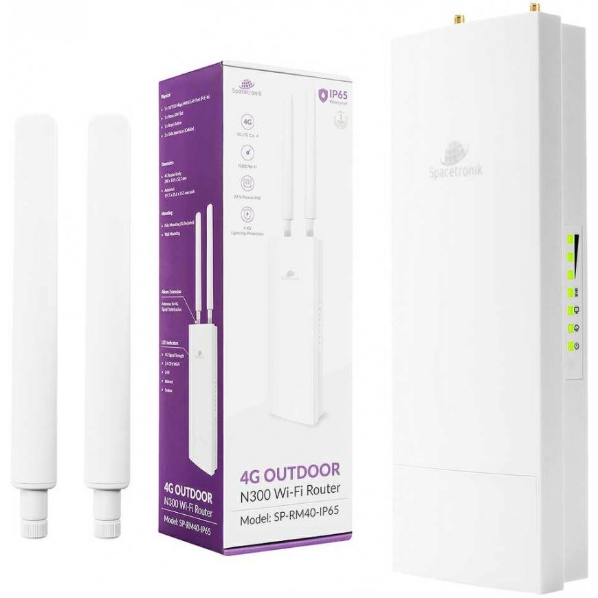 Spacetronik SP-RM40 4G SIM PoE Wi-Fi