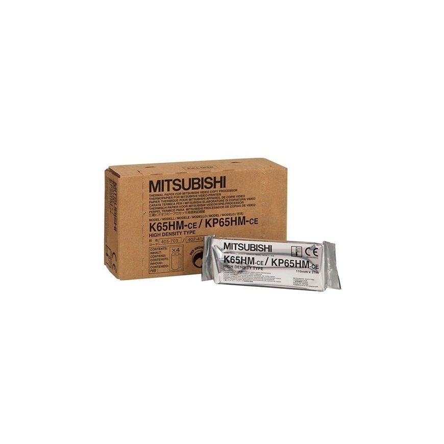 Mitsubishi Electric K65HM-CE / KP65HM-CE 110 mm x 20m Thermorolle High Density Thermal Printer Paper – 2