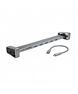 Hama 00200103 kannettavien tietokoneiden telakka ja porttitoistin USB 3.2 Gen 1 (3.1 Gen 1) Type-C Harmaa