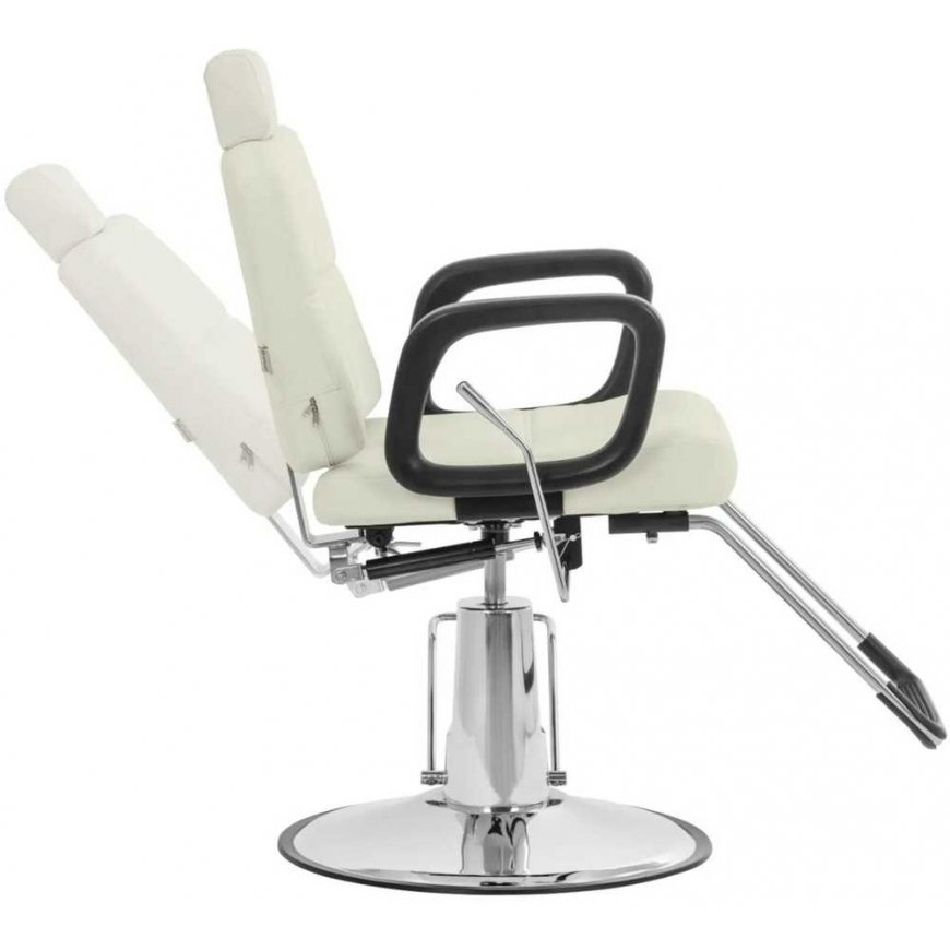 Hairdressing chair with head and footrest Physa KESWICK - beige – 4