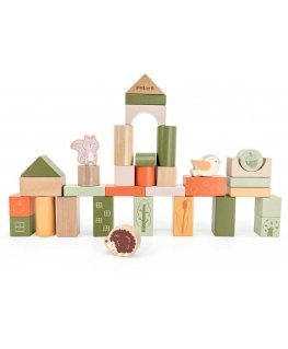 Puzzle Viga Toys VIGA PolarB wooden blocks Montessori blocks Animals 50 pcs.