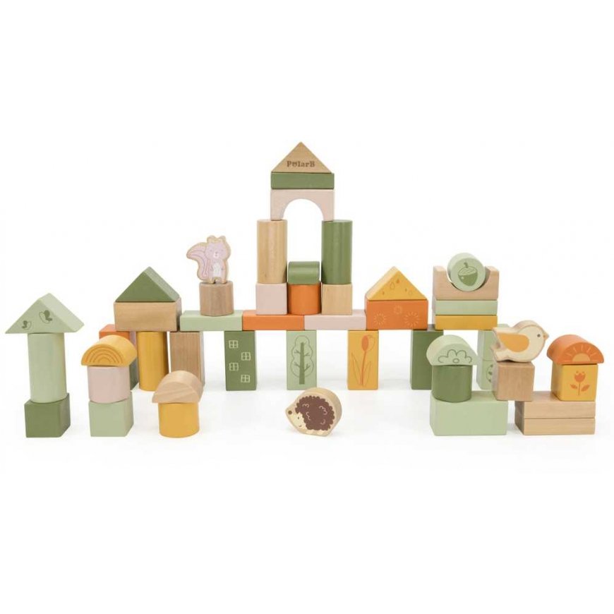 Puzzle Viga Toys VIGA PolarB wooden blocks Montessori blocks Animals 50 pcs. – 3