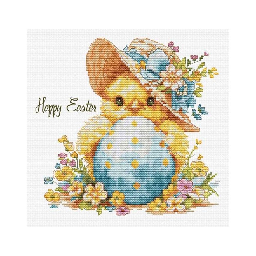 luca S Siuvinėjimo kryželiu rinkinys "The Happy Chicken" 17x16cm SB1412 – 2
