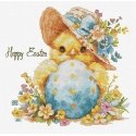 luca S Cross stitch kit "The Happy Chicken" 17x16cm SB1412 luca S Cross stitch kit "The Happy Chicken" 17x16cm SB1412