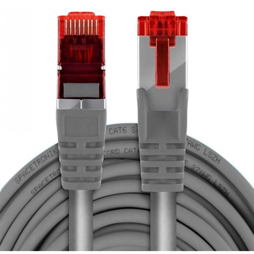 Spacetronik Kabelis RJ45 CAT 6 S/FTP AWG27 LSZH pilka 20m – 2
