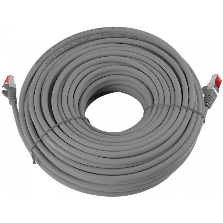 Spacetronik Cable RJ45 CAT 6 S/FTP AWG27 LSZH gray 20m – 3