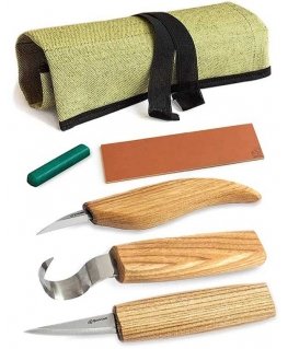 Drožinėjimo rinkinys BeaverCraft S17 5 vnt. šaukštų ir kitų medienos gaminių drožinėjimui