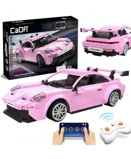 Klocki Konstrukcyjne CaDA Auto Sportowe rožinis samochód Wyścigowy Legand Sports Cars RS Wyścigówka 280 dalys RC Dual Mode
