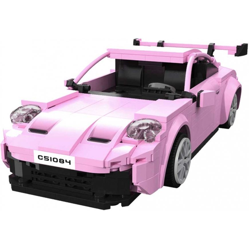 Klocki Konstrukcyjne CaDA Auto Sportowe pink samochod Wyścigowy Legand Sports Cars RS Wyścigówka 280 parts RC Dual Mode – 2