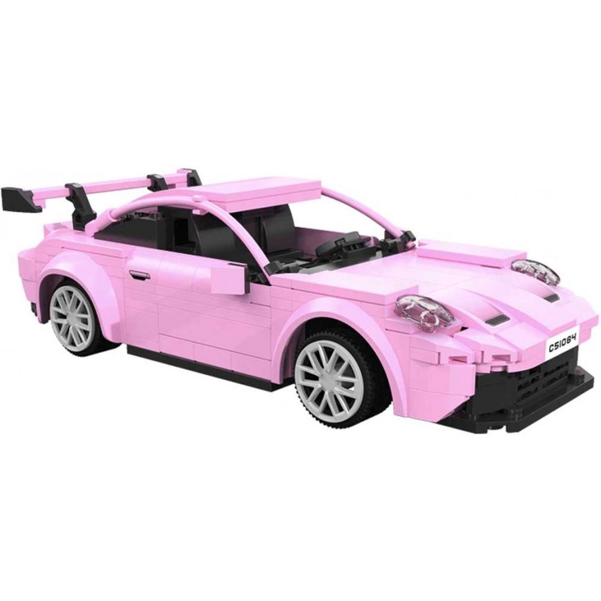 Klocki Konstrukcyjne CaDA Auto Sportowe pink samochod Wyścigowy Legand Sports Cars RS Wyścigówka 280 parts RC Dual Mode – 5