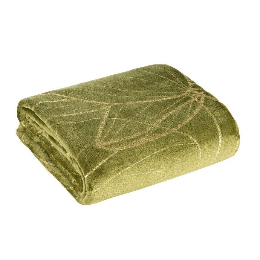 Eurofirany Blanket / LILI / 4 150X200 OLIVE + GOLD – 5