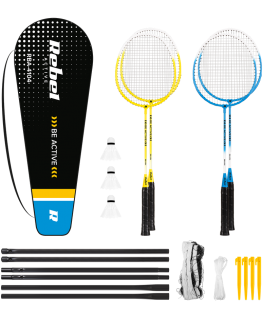 Badminton set with net, REBEL ACTIVE