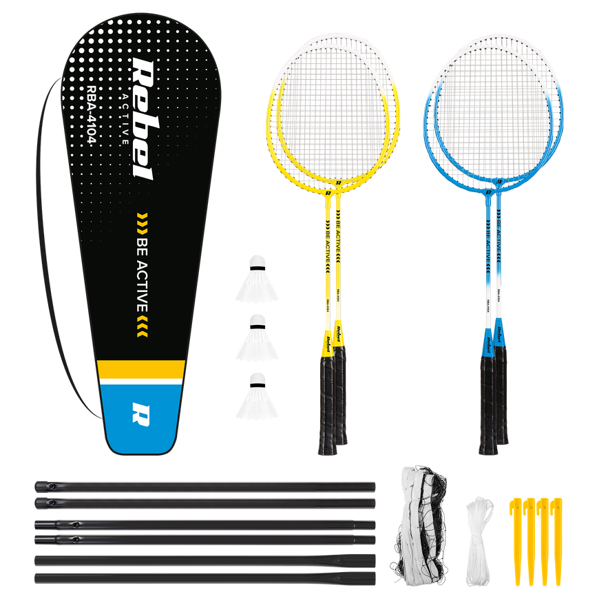 Rebel Electro Badminton set with net
