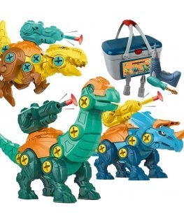 Whoopie Dinosaur Spinner Set, 3 Pieces. Construction kit in a box + drill and screwdriver