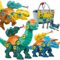 Woopie Dinozaurų sukamųjų rinkinys, 3 vienetai. Konstravimo rinkinys dėžutėje + grąžtas ir atsuktuvas Woopie Dinozaurų sukamųjų rinkinys, 3 vienetai. Konstravimo rinkinys dėžutėje + grąžtas ir atsuktuvas