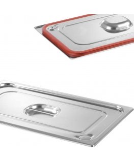 GN Profi Line container lid with silicone seal GN1/1 530x325mm stainless steel - Hendi 802601