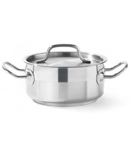 Pot niski Profi Line with lid 7.5 l dia. 280 x 120 h - Hendi 830505
