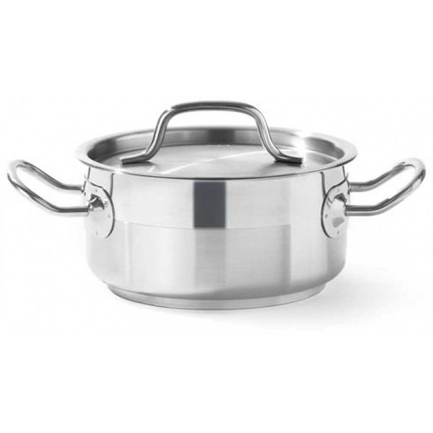Pot niski Profi Line with lid 7.5 l dia. 280 x 120 h - Hendi 830505