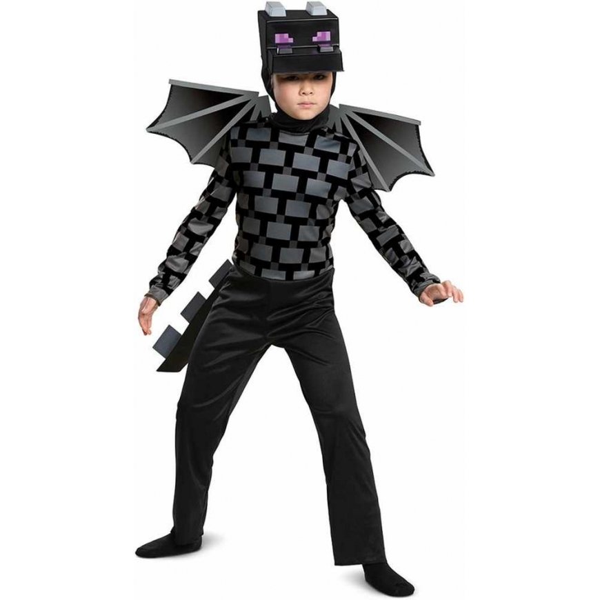 Minecraft strój karnawałowy dla chłopca Ender Dragon Smok Kresu kostium przebranie 110-122 cm (4-6 lat) – 2