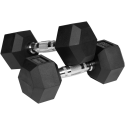 Gumuoti ketaus hanteliai HEX 2x8kg, REBEL ACTIVE Gumuoti ketaus hanteliai HEX 2x8kg, REBEL ACTIVE