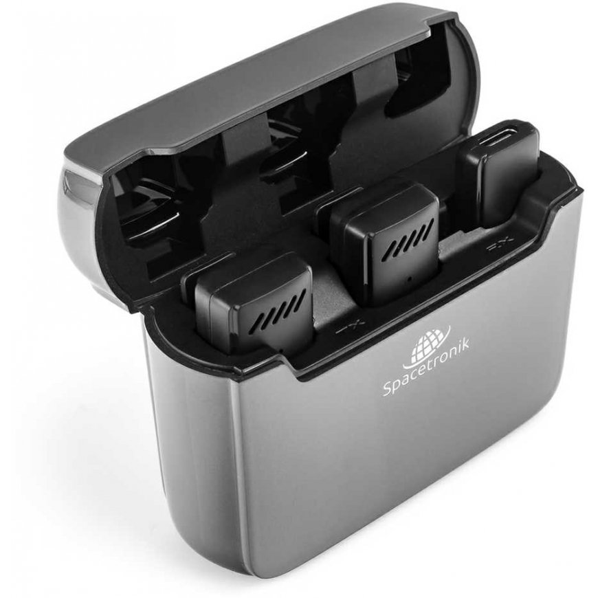 Spacetronik 2x belaidis iPhone Lightning IOS mikrofonas – 3