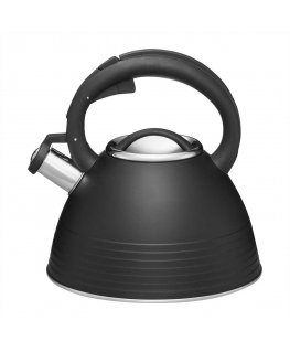 Virdulys su gwizdkiem Linea 2,5 l juoda AMBITION