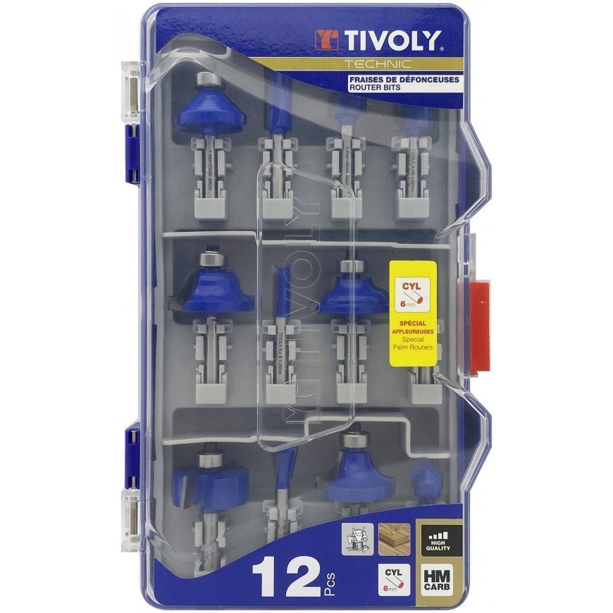 Tivoli V-groove cutter 12.7 mm, 90°, 8mm shank