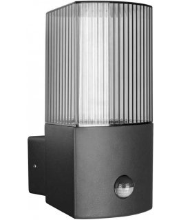 Wall lamp Orno PEONIA garden lamp with motion sensor, E27, max. 15W, IP54, black