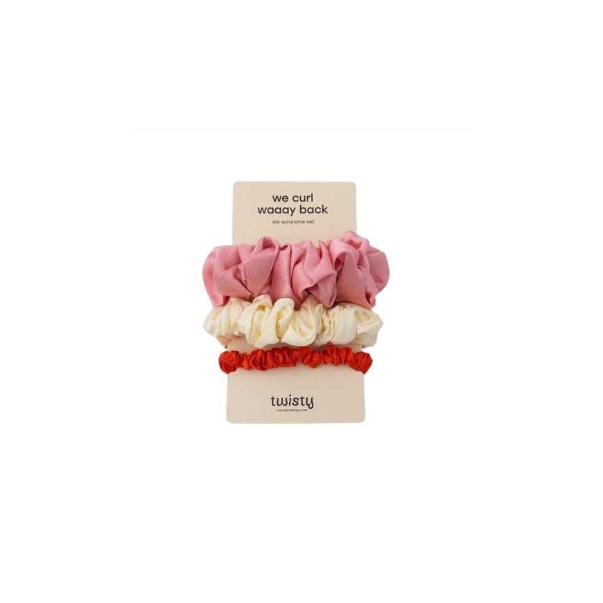 Twisty Pets We Curl Waaay Back Set of 3 Silk Hair Bands