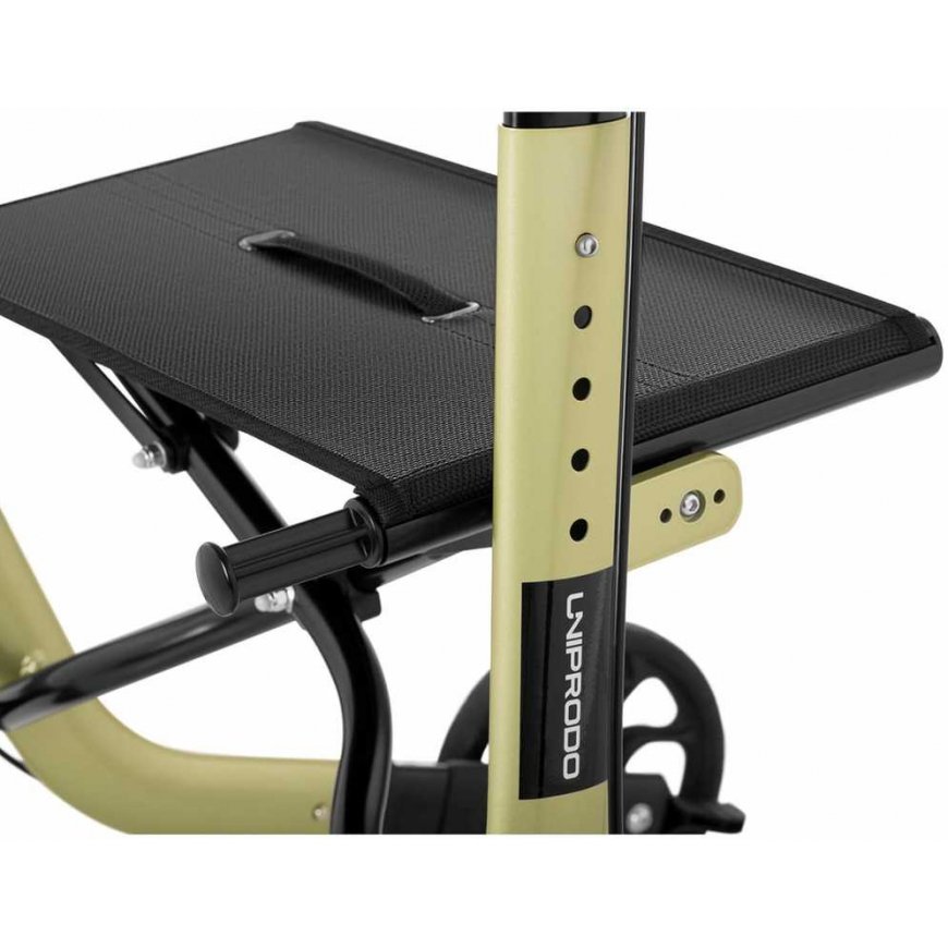 Uniprod Balcony walker support for seniors with seat and shopping bag up to 136kg - golden – 4
