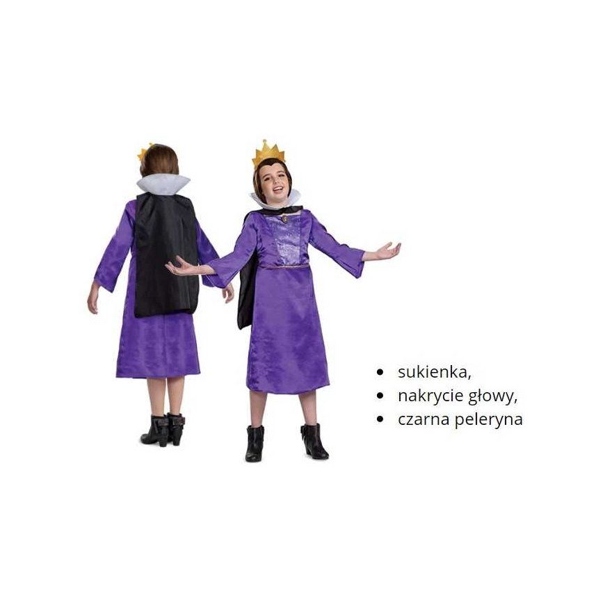Almarina Strój karnawałowy Disney dla dziewczynki Zła Królowa kostium przebranie 125-135 cm (7-8 lat) – 4