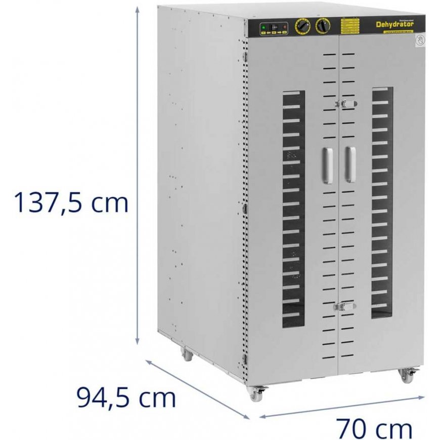 Royal Catering Industrial food dryer for herbs, fruits, 24 grids, 40-90 C, 5850 W – 3