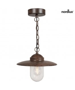 Nordlux Luxembourg, Outdoor ceiling lighting, Rust color, Metal, IP33, Transparent, E27