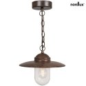 Nordlux Luxembourg, Outdoor ceiling lighting, Rust colour, Metal, IP33, Transparent, E27