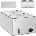 Royal Catering Bain-marie heater electric with tap 2 x GN 1/2 600 W Royal Catering Bain-marie heater electric with tap 2 x GN 1/2 600 W