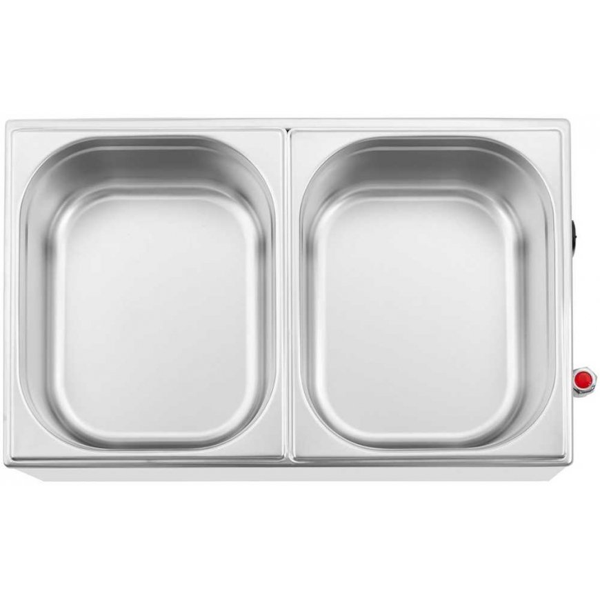 Royal Catering Bain-marie šildytuvas elektrinis su čiaupu 2 x GN 1/2 600 W – 5