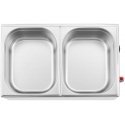 Royal Catering Bain-marie heater electric with tap 2 x GN 1/2 600 W Royal Catering Bain-marie heater electric with tap 2 x GN 1/2 600 W