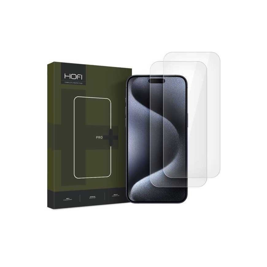 HOFI GLASS PRO+ 2-PACK IPHONE 16 PRO CLEAR TEMPERED GLASS