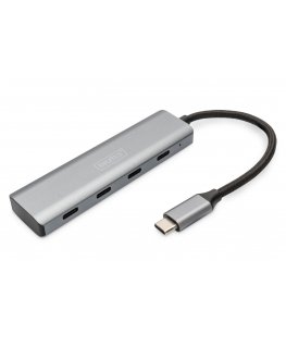 Digitus DA-70246 keskitin USB 3.2 Gen 1 (3.1 Gen 1) Type-C 5000 Mbit/s Harmaa