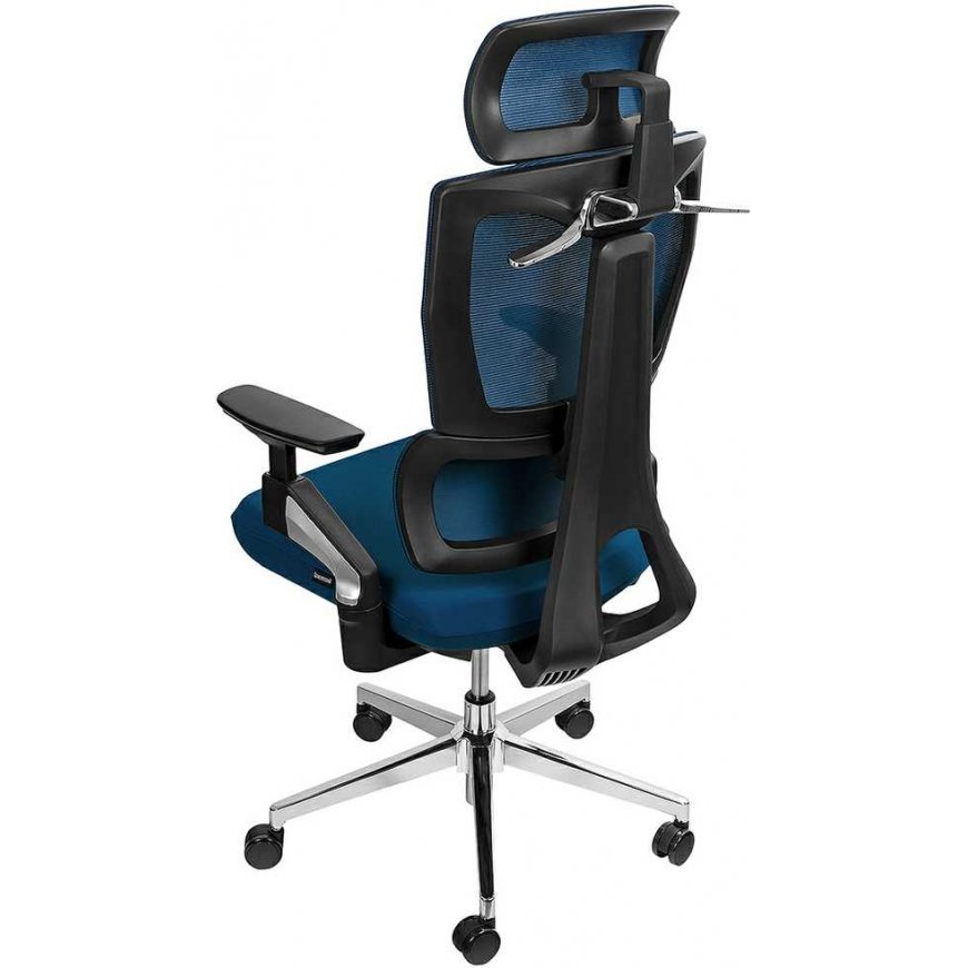Spacetronik BARD blue swivel office chair with armrests – 5