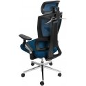 Spacetronik BARD blue swivel office chair with armrests Spacetronik BARD blue swivel office chair with armrests