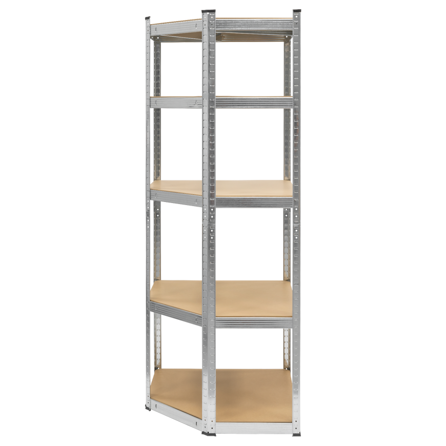 Corner warehouse shelf 180x40x70 silver Rebel – 5