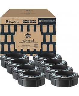 TOMMEE TIPPEE SANGENIC TWIST AND CLICK ADVANCED CARTRIDGES, 8 PCS. KIT