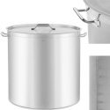 Royal Catering Steel pot with measuring cup lid for electric gas induction cooker, 170 l Royal Catering Steel pot with measuring cup lid for electric gas induction cooker, 170 l