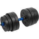 Reguliuojamas bituminis hantelis su jungtimi 1x20kg, REBEL ACTIVE Reguliuojamas bituminis hantelis su jungtimi 1x20kg, REBEL ACTIVE