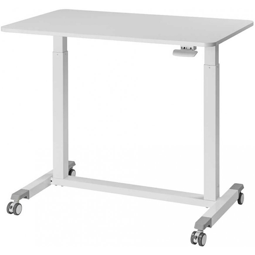 Spacetronik Buddy 04 adjustable table on wheels, white – 2