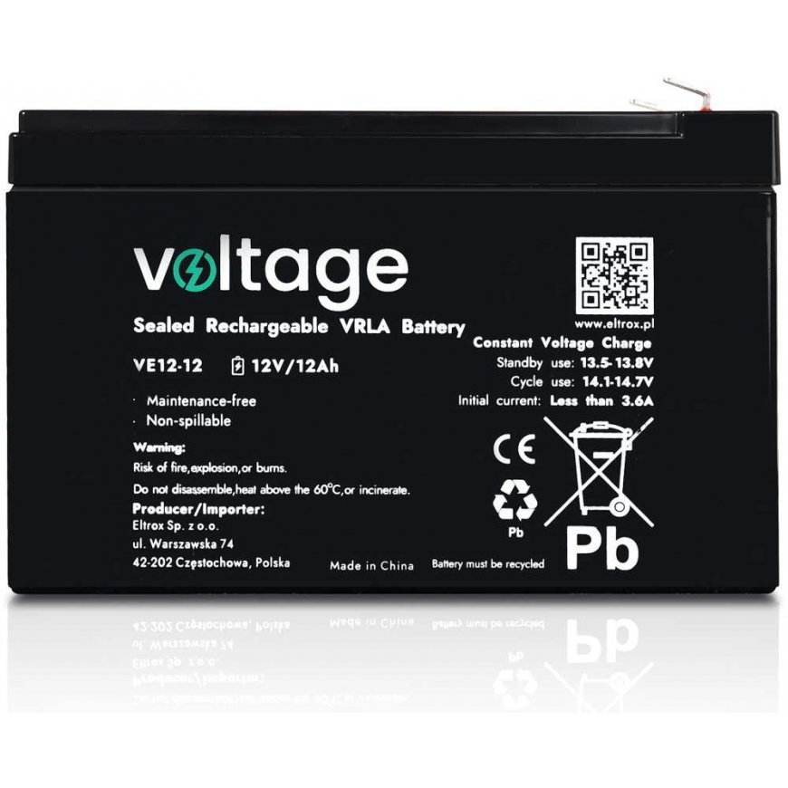 Akumuliatorius AGM Voltage 12V 12Ah VE12-12 – 3