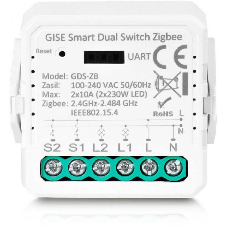 GISE Smart Dual Relay Module (Non-N)